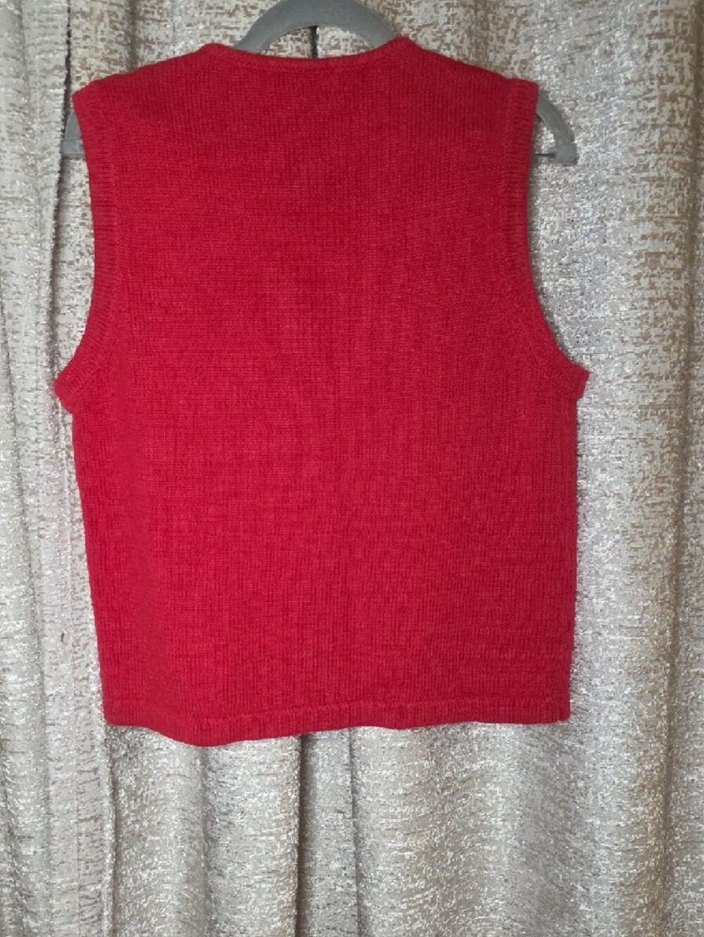 Bechamel Red Knit Holiday Sweater Vest Size S - Picture 6 of 6